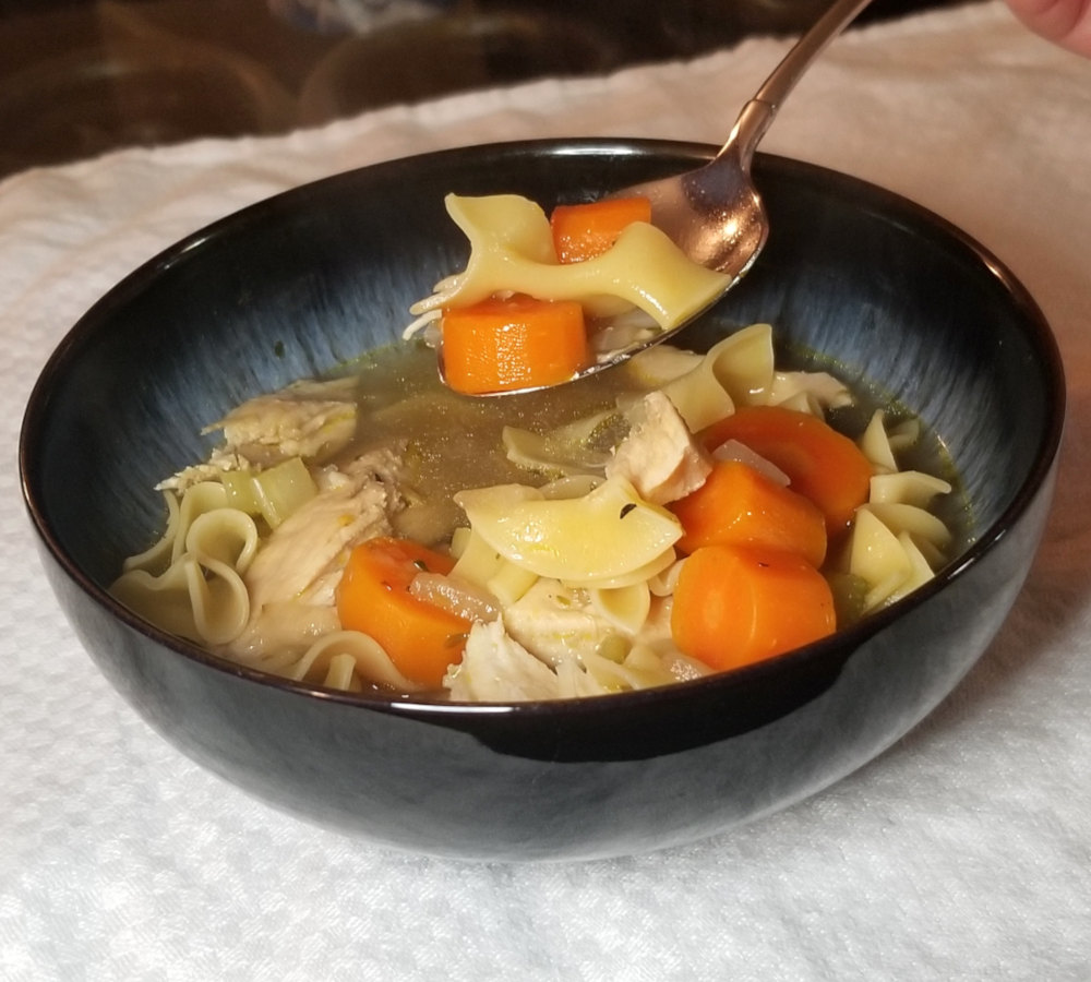 Homemade Chicken Noodle Soup with Egg Noodles